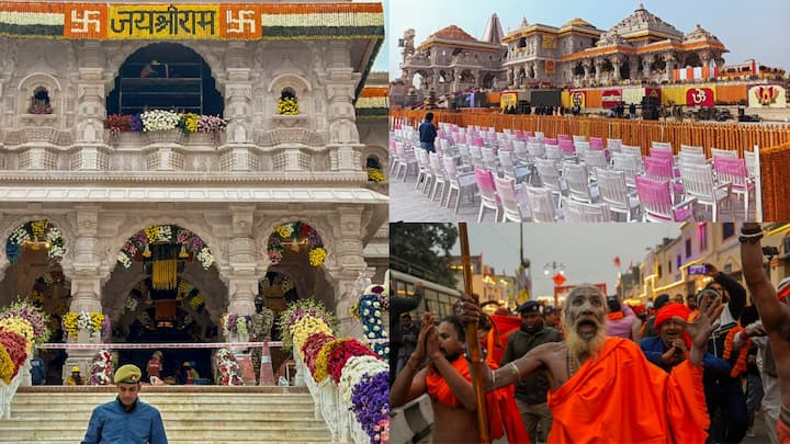 Ram Mandir Inauguration: रामलला प्राण प्रतिष्ठा समारोह में शामिल होने के लिए देश भर से लोग अयोध्या पहुंचने लगे हैं. फूलों और रोशनियों से सजी मंदिर की खूबसूरती देखते ही बनती है.