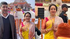 अयोध्या पहुंचकर दामाद वैभव के साथ राम लला की भक्ति में लीन दिखीं हेमा मालिनी, तस्वीरें शेयर कर बोलीं - ‘500 सालों से इंतजार था’
