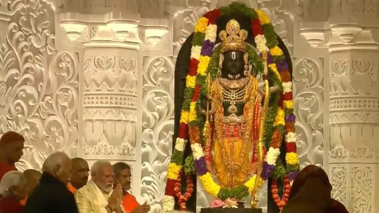 Pm Narendra Modi Unveils Ram Lalla Idol At Ram Janmaboomi Temple In Ayodhya