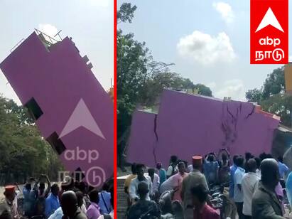 Puducherry building collapsed due to a ditch dug during drainage work - TNN கண் இமைக்கும் நேரத்தில் சரிந்து விழுந்த புதிய வீடு - புதுச்சேரியில் அதிர்ச்சி