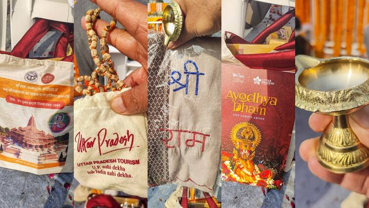 Ram Mandir Inauguration gifts for ramlala pran pratishtha guests book on Ayodhya metal diya 'मेटल का दिया और...', रामलला की प्राण प्रतिष्ठा में शामिल हुए अतिथियों को क्या कुछ मिला उपहार?
