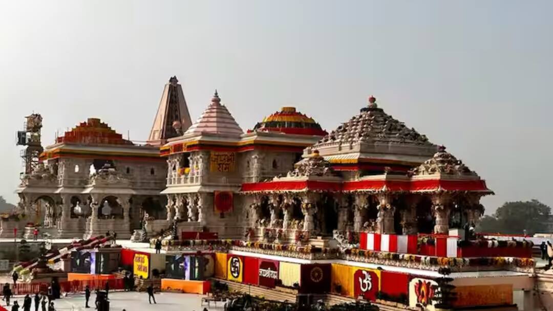 Ram Mandir Inauguration: भगवान राम के स्वागत में गुलजार हुई अयोध्या, कलाकारों ने दर्शकों को किया भाव विहोर ram mandir inauguration before Artists presented Badhawa Ghoomar folk dance in ayodhya Ram Mandir Inauguration: भगवान राम के स्वागत में गुलजार हुई अयोध्या, कलाकारों ने दर्शकों को किया भाव विहोर