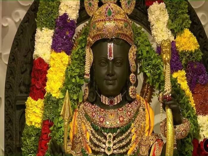 At the host place of PM Modi, Lord Ram's life has taken place, have a darshan of Lord Ram Ram Mandir Pran Pratishtha: રામલલાની પ્રાણ પ્રતિષ્ઠા સંપન્ન, 500 વર્ષથી વધુની રાહનો અંત, કરો ભગવાન રામના પ્રથમ દર્શન