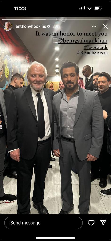 Anthony Hopkins Shares Photo With Salman Khan From Joy Awards, 'It Was An Honour To Meet You