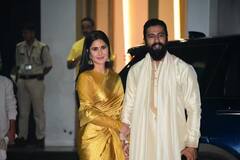 Pran Pratishtha:  રામમંદિર પ્રાણપ્રતિષ્ઠા મહોત્સવ માટે કેટરિના સિલ્ક સાડીમાં પતિ વિક્કી કૌશલ સાથે થઇ રવાના, જુઓ તસવીર