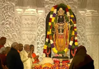 Ayodhya Ram Mandir : अवघ्या 84 सेकंदांच्या मुहूर्तावर रामाची प्राणप्रतिष्ठापना पूर्ण; 'या' राजयोगांनी आजचा दिवस सुफळ संपूर्ण