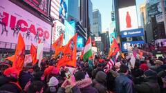 Times Square Decked Up By Indian Diaspora Ahead Of Ayodhya Event As Festive Fever Goes Global — PICS