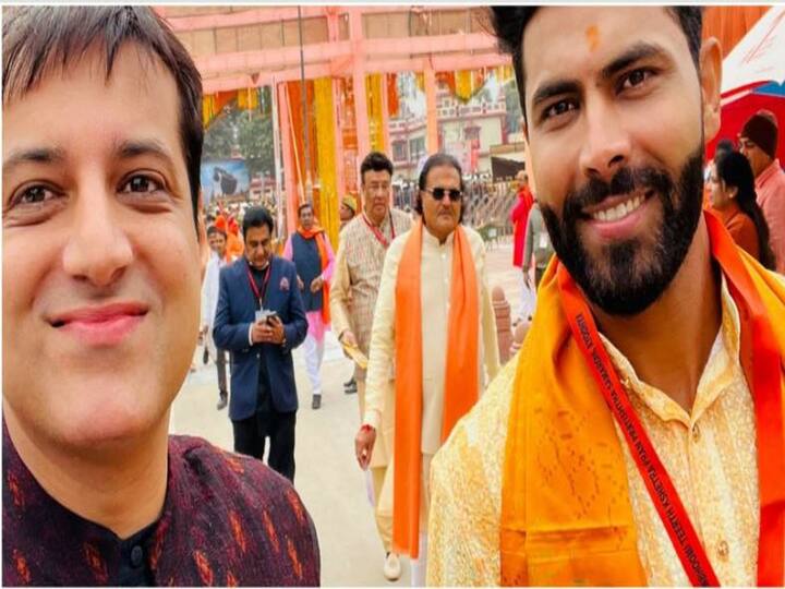 Among the current crop of cricketers, Ravindra Jadeja was seen witnessing the Ram Temple Consecration ceremony. (Image Credit: X/@mufaddal_vohra)