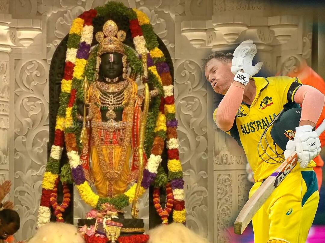 David Warner sends heartfelt wishes after Ram Mandir Pran Pratishtha ceremony Jai Sri Ram India David Warner: ஆஸ்திரேலியா வரை எதிரொலித்த அயோத்தி ராமர் கோவில் திறப்பு; வார்னர் போட்ட போஸ்ட்