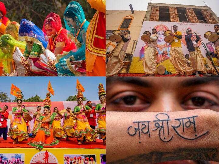Ayodhya Ram Mandir : அயோத்தியில் குவிந்துள்ள பல்லாயிரக்கணக்கான பக்தர்கள், கோஷங்களை எழுப்பியும், நடனமாடியும், பாடல்களை பாடிக்கொண்டும், இசைக்கருவிகளை வாசித்தும் மகிழ்ச்சியை வெளிப்படுத்தி வருகின்றனர்