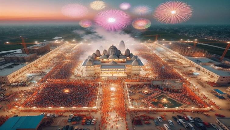 PM Modi arrived in Ayodhya, video made by helicopter, see the stunning aerial view of the temple Ayodhya Ram Mandir: અયોધ્યા પહોંચ્યા PM  મોદી, હેલિકોપ્ટરથી બનાવ્યો વીડિયો, જુઓ મંદિરનો અદભૂત એરિયલ વ્યૂ