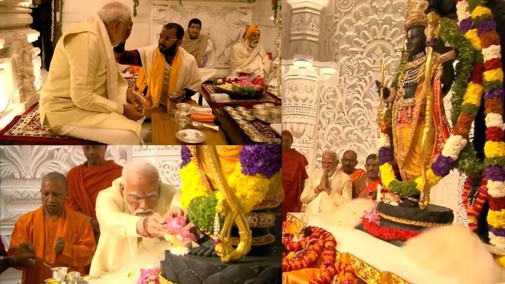 Ram Mandir Inauguration: अवघा देश श्रीराममय ; पाहा प्राणप्रतिष्ठेच्या सोहळ्याचे फोटो...