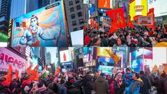 Times Square Decked Up By Indian Diaspora Ahead Of Ayodhya Event As Festive Fever Goes Global — PICS