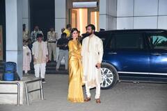 माथे पर बिंदिया, कानों में झुमके और पीली साड़ी पहन प्राण प्रतिष्ठा कार्यक्रम के लिए निकली कैटरीना कैफ, कुर्ते-पजामे में विक्की कौशल भी जंचे