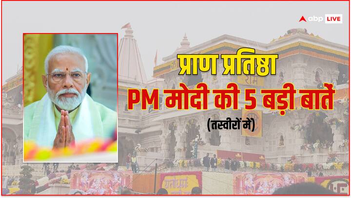 PM Modi Ram Mandir: आज पीएम मोदी ने रामलला की प्राण-प्रतिष्ठा के बाद अपने संबोधन में भगवान राम के दर्शन की भी बात कही. इस दौरान उन्होंने क्या कहा जानते हैं.