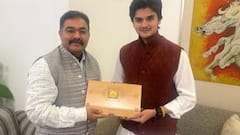 Ram Mandir Opening: केंद्रीय मंत्री ज्योतिरादित्य सिंधिया के बेटे महाआर्यमन रामलला प्राण प्रतिष्ठा समारोह में हुए शामिल, देखें तस्वीरें