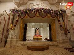 Ayodhya Ramlala: दूसरे दिन का श्रृंगार, सिर पर मुकुट, गले में हार, कुछे ऐसे दिखे रामलला