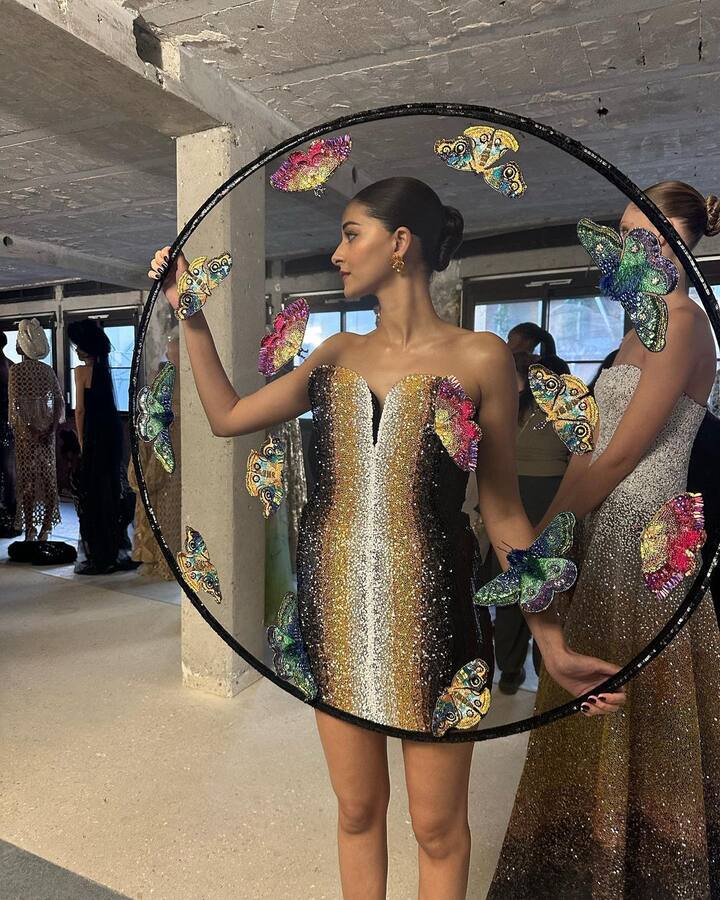 Ananya Panday made her international runway debut at the Paris Couture Week as she walked the ramp for designer Rahul Mishra.