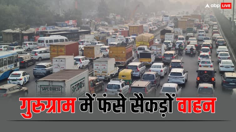 Republic Day 2024 due to full dress rehearsal heavy traffic on Gurugram delhi border ANN Republic Day: गणतंत्र दिवस परेड रिहर्सल के चलते दिल्ली में भारी वाहनों की नहीं हुई एंट्री, गुरुग्राम में भयंकर जाम