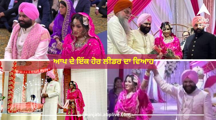 Aam Aadmi Party leader Himmat Singh Shergill marriage with Sukhman Kaur in Brampton abpp AAP Leader Marriage: ਆਮ ਆਦਮੀ ਪਾਰਟੀ ਦੇ ਇੱਕ ਹੋਰ ਲੀਡਰ ਦਾ ਵਿਆਹ, ਬਰੈਂਪਟਨ 'ਚ ਸੁਖਮਨ ਕੌਰ ਨਾਲ ਲਈਆਂ ਲਾਵਾਂ