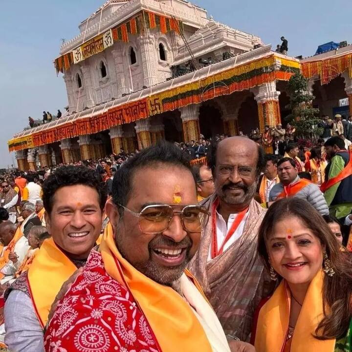 Shankar Mahadevan captured two legends in one frame. South superstar Rajinikanth and cricket legend Sachin Tendulkar posed for a selfie with the singer and musician.