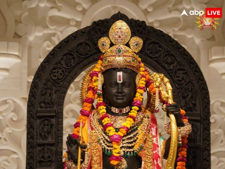 प्रभु राम को मस्तक से लेकर पैर के नाखून तक दिव्य आभूषणों से सजाया गया है. साथ ही रामलला ने सिर पर बेहद सुंदर और दिव्य मुकुट भी धारण किया हुआ है.