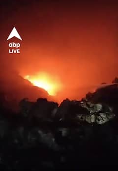 महाराष्ट्र के भिवंडी में एक कपड़े के गोदाम में लगी आग | abpnewsshorts