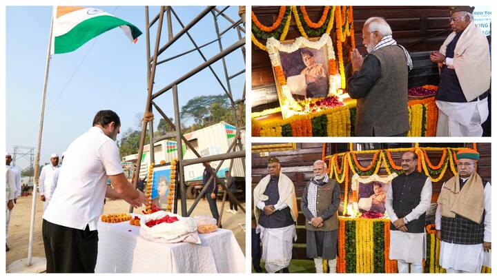 On Netaji Subhas Chandra Bose's 127th birth anniversary, some political heavyweights including PM Modi, Rahul Gandhi and others paid respect.