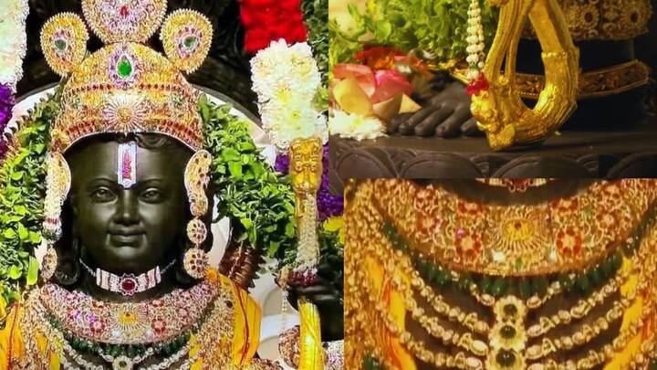 कण्ठ के नीचे और नाभि के ऊपर पहनने वाले आभूषण को पादिक कहा जाता है. रामलला को हीरे और पन्ने से बना पांच लड़ियों पादिक पहनाया गया है. इसमें एक बड़ा सा पैंडेंट है.