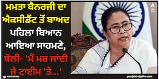 Mamta Banerjee: ਮਮਤਾ ਬੈਨਰਜੀ ਦਾ ਐਕਸੀਡੈਂਟ ਤੋਂ ਬਾਅਦ ਪਹਿਲਾ ਬਿਆਨ ਆਇਆ ਸਾਹਮਣੇ, ਬੋਲੀ- 'ਮੈਂ ਮਰ ਜਾਂਦੀ ਜੇ ਟਾਈਮ 'ਤੇ...'
