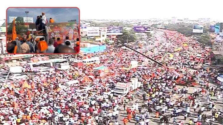 Pune hit by the Maratha storm along wit Manoj Jarange Patil Jarange march attended by lakhs of people maratha reservation Manoj Jarange Patil : मुंबईतील मराठा वादळाची धडकी पुण्यामध्येच भरली; मनोज जरांगेंच्या पदयात्रेत लाखोंचा जनसमुदाय अवतरला!