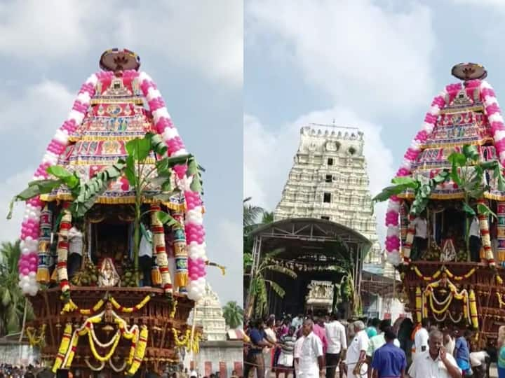 Thaipusam 2024 Shri Brahma Purishvarar Temple Perunagar kanchipuram thaipusam Day 6 celebration Thiruvizha TNN பிரம்மபுரீஸ்வரர் கோயில் தைப்பூச விழா கோலாகலம்.. திருத்தேரை வடம்பிடித்து இழுத்த பக்தர்கள்..