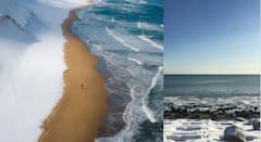 ਅਜੀਬ ਜਾਪਾਨ ਦਾ ਇਹ ਬੀਚ, ਰੇਤ-ਬਰਫ ਅਤੇ ਪਾਣੀ ਦਾ ਹੁੰਦਾ ਅਦਭੁਤ ਸੰਗਮ, ਦੇਖੋ ਤਸਵੀਰਾਂ