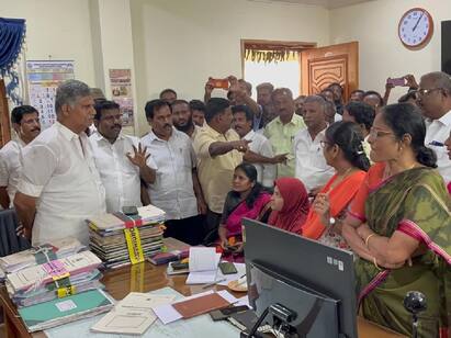 Admk MLA threatened Mettupalayam Municipal Commissioner Amudha மேட்டுப்பாளையம் நகராட்சி ஆணையாளரை மிரட்டிய அதிமுக எம்எல்ஏ  அழுத ஆணையர்
