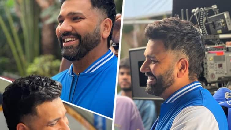 In Pics: क्या आपने रोहित शर्मा का नया हेयर स्टाइल देखा क्या? सोशल मीडिया पर खूब हो रहा है वायरल