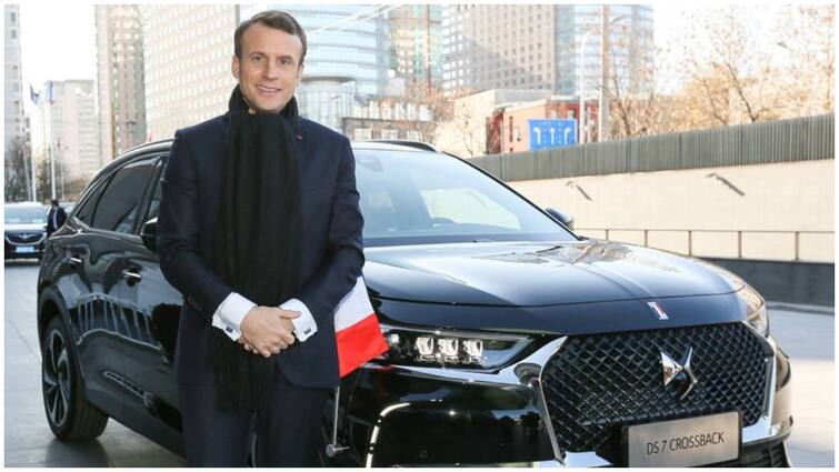 france president Emmanuel Macron car DS 7 Crossback know security features of car check here all details इस खास सिक्योरिटी वाली SUV कार में चलते हैं फ्रांस के राष्ट्रपति, गाड़ी ऐसी कि हर कोई देखता रह जाए