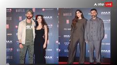 Fighter Screening Pics: ‘फाइटर’ की स्क्रीनिंग में ऋतिक रोशन ने ली गर्लफ्रेंड सबा संग एंट्री, तो बॉस लेडी लुक में पति के साथ पहुंचीं सोनम कपूर, देखें तस्वीरें