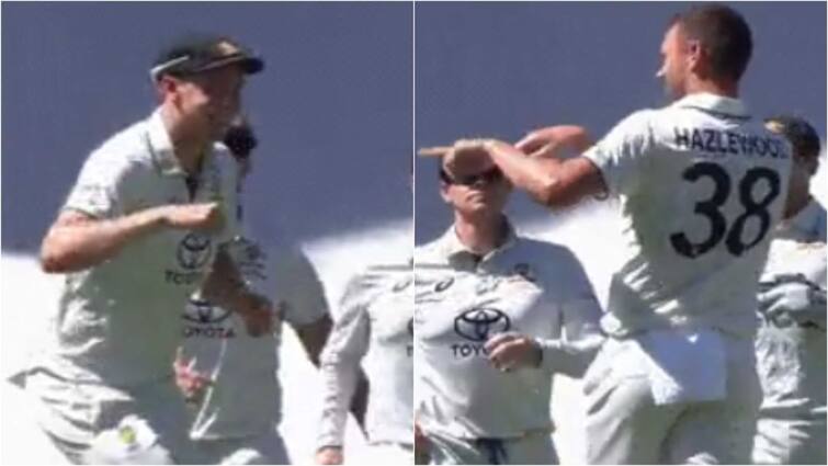 Josh Hazlewood Shoos Away Covid-Positive Cameron Green During Wicket Celebration, Video Goes Viral AUS vs WI Josh Hazlewood Shoos Away Covid-Positive Cameron Green During Wicket Celebration, Video Goes Viral