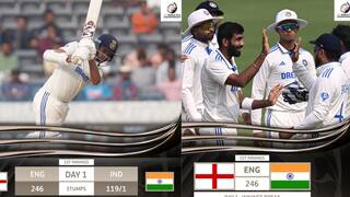 India vs England : यशस्वी जैस्वालची शतकाकडे वाटचाल; पहिल्या दिवसानंतर भारताची सरशी, धावसंख्या 1 बाद 119