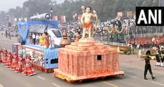 UP Ram Lalla Tableau : 75 व्या प्रजासत्ताक दिनानिमित्त दिल्लीतील राजपथावर उत्तर प्रदेशचा चित्ररथ; अयोध्येच्या राम मंदिराने वेधलं लक्ष