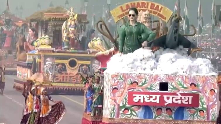 Republic Day 2024 India Tableau of Madhya Pradesh presented on the Kartavya Path Republic Day 2024: कर्तव्य पथ पर दिखी MP की महिलाओं की 'आत्मनिर्भरता', सूर्य की तरह चमका लहरी-अवनि का नाम