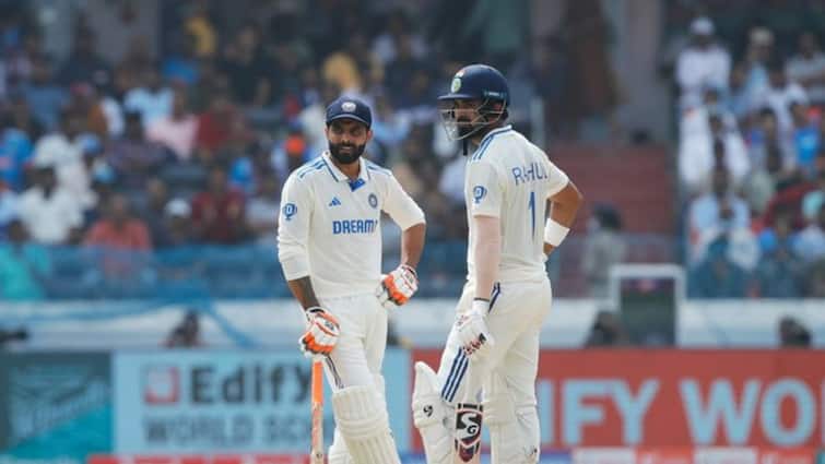 IND vs ENG 1st Test hyderbad 2nd Day  Yashasvi Jadeja KL Rahul Cricket News India lead by 175 Runs Marathi News IND vs ENG 1st Test : दुसरा दिवसही भारताच्या नावावर; केएल राहुल-जाडेजाची फटकेबाजी, भारताकडे 175 धावांची आघाडी