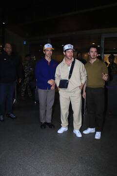 Jonas Brothers Reach Mumbai For Their First Concert In India - See Pics