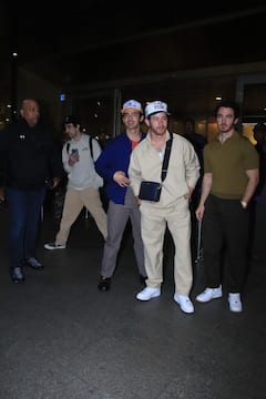Jonas Brothers Reach Mumbai For Their First Concert In India - See Pics