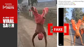 Fact Check: Video Of Man Walking On His hands Falsely Linked To Ayodhya Ram Temple