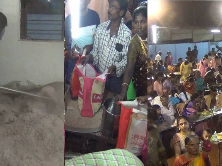chirappur consecration festival  holy pauls church in sathankulam Church Festival: தூத்துக்குடி அருகே நடைபெற்ற அசன விருந்து.. மண்வெட்டி கொண்டு பரிமாறப்பட்ட உணவு!