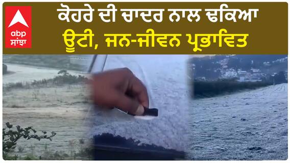 Tamil Nadu weather। ਕੋਹਰੇ ਦੀ ਚਾਦਰ ਨਾਲ ਢਕਿਆ ਊਟੀ, ਜਨ-ਜੀਵਨ ਪ੍ਰਭਾਵਿਤ