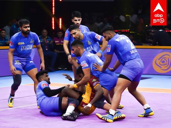 Tamil Thalaivas : தமிழ் தலைவாஸ் ஹாட்ரிக் வெற்றி PLAY OFF-க்கு செல்லுமா?