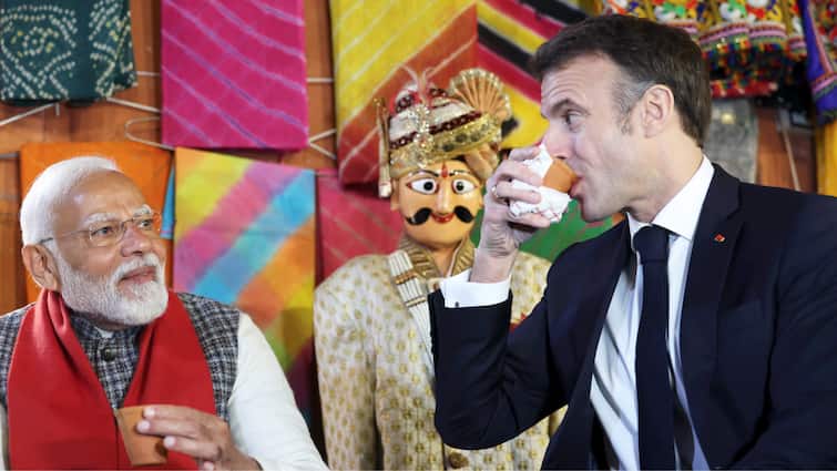 French President Emmanuel Macron has become a fan of Indian tea and UPI system detail marathi news Emmanuel Macron: मी हे कधीच विसरणार नाही, फ्रान्सचे राष्ट्राध्यक्ष इमॅन्युएल मॅक्रॉन झाले भारताच्या चहा आणि UPI प्रणालीचे चाहते