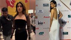 69th Filmfare Award: ब्लैक गाउन में जाह्नवी कपूर ने बिखेरा हुस्न का जलवा...तो करिश्मा ने बैकलेस ड्रेस में दिए पोज, सितारों से सजी फिल्मफेयर की शाम